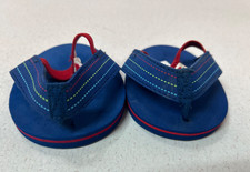 Build A Bear Workshop BAB Blue Sandals Shoe Plush Adj Thongs Footwear Accessory