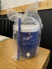 New UNUSED Dodgers Cocktail Cooler Cup Jug W/Straw- Sold Out-SGA - Fast Shipping