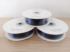 LaRibbons 1 inch Wide Double Face Satin Ribbon - 25 Yard - Navy - 3 ROLLS