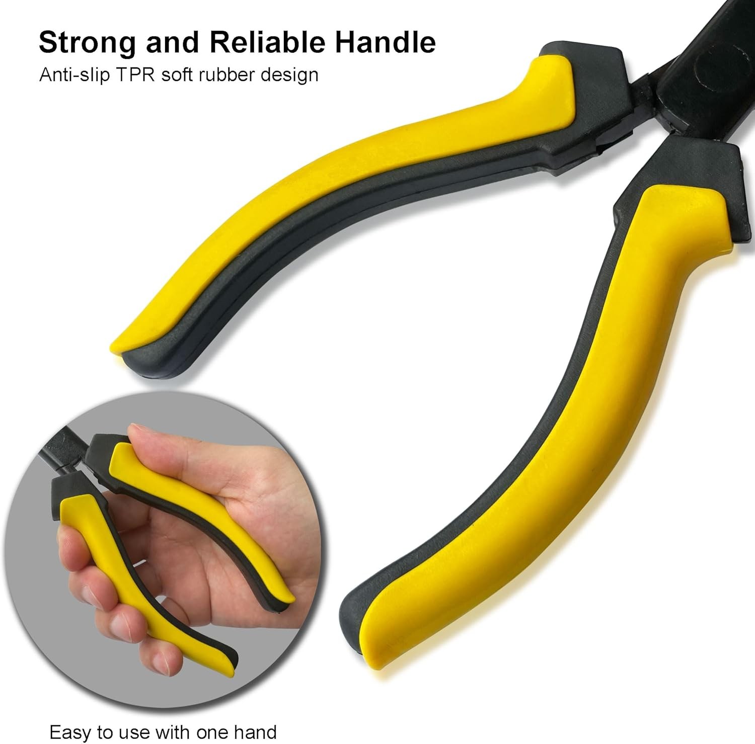 Hanpex-9 inch Fishing Pliers with 9" Split Ring Nose, Black and Yellow 