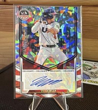 Steven Milam 2025 Panini Stars & Stripes USA Baseball - Signatures Crystals /25