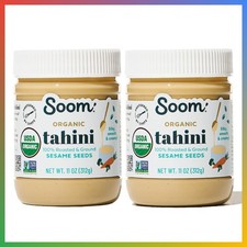 Sesame Paste Tahini Organic Creamy Nut-Free 11oz 2 Pack Hummus Sauce