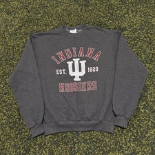 Indiana University Hoosiers College Grey Champion Crewneck Pullover Mens Medium