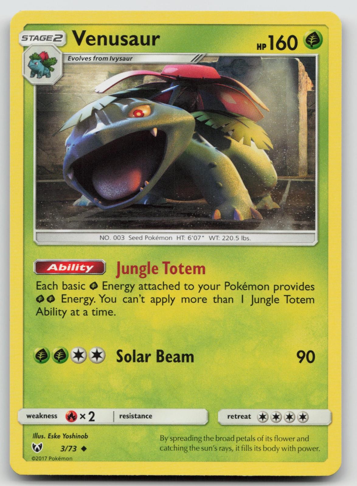 Venusaur 3/73 Shining Legends Pokemon LP