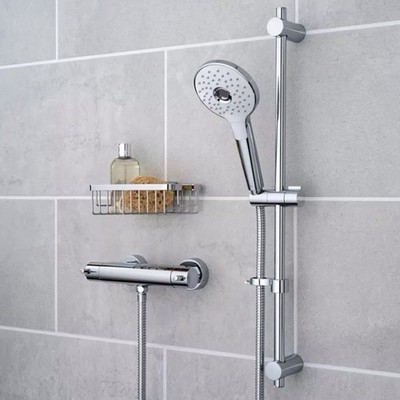 Vado Celsius Aufputz 1/2'' Stab Duschventil + Ora 3 Funktionen Gleitschiene Set