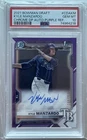 2021 1st Bowman Chrome Kyle Manzardo AUTO Purple Refractor /250 PSA 10
