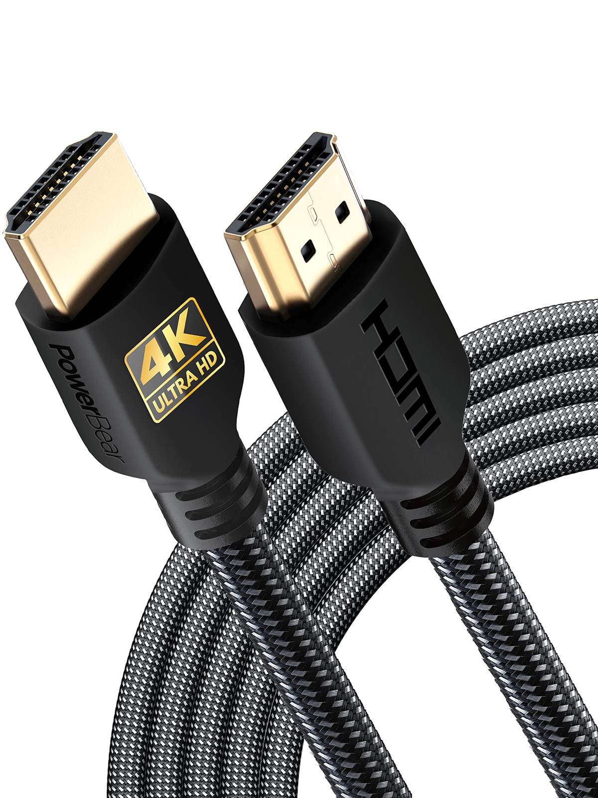 4K Ultra HD HDMI Cable 15ft High Speed Braided Nylon with Gold Plated Connectors-image