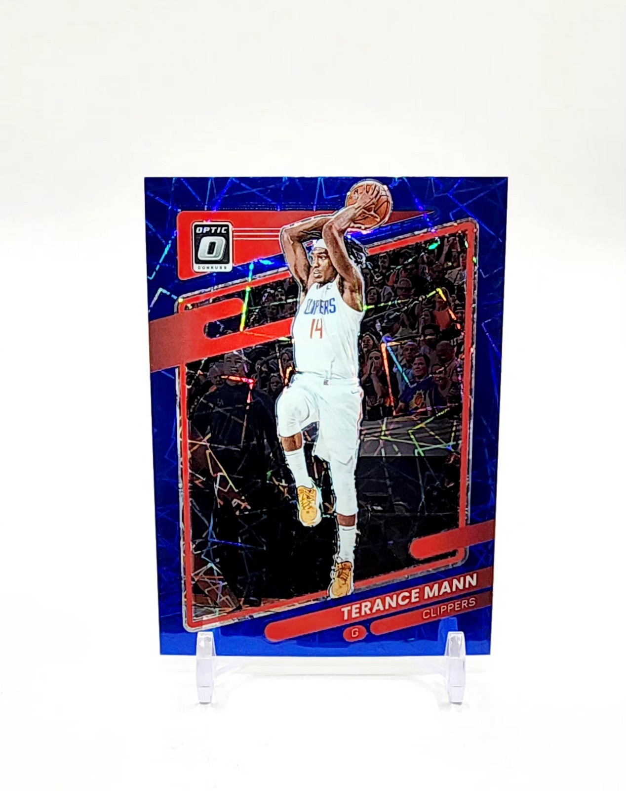 2021-22 Panini Donruss Optic Terance Mann Blue Velocity Prizm No. 72