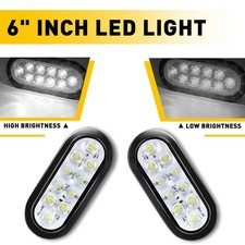 2pcs 6 Oval 12v 10led Trailer Truck Reverse Sealed Back-up Tail Marker Lights 2pcs 6 Oval 12v 10led Trailer Truck Reverse Sealed Back-up Tail Marker Lights