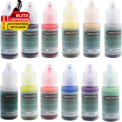 Acrylfarben Airbrush Farben 12*10Ml Model Air Basis Bunt Metallic Airbrushfarben