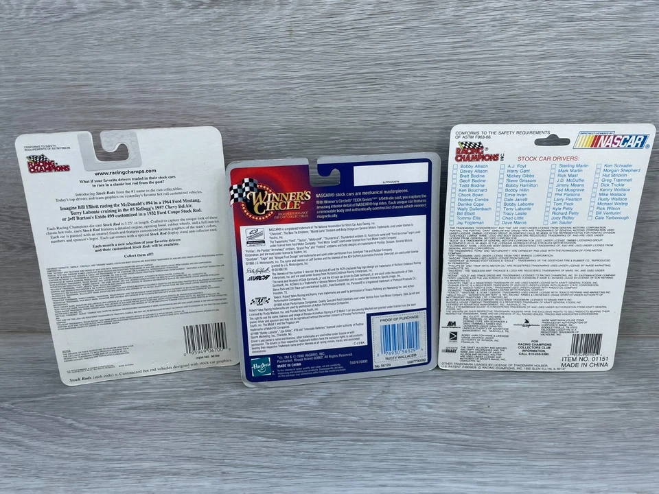 Лот из 3 гоночных чемпионов Nascar запасной автомобиль 1:64 Rusty Wallace #2 литой автомобиль - Изображение 2 из 4