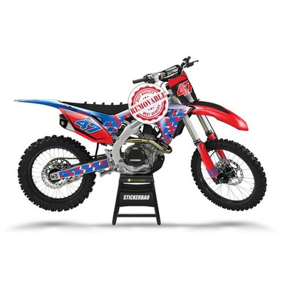 For Honda CRF450R 15-19 Custom Number Decals Motocross MX Bike Stickers RACE
