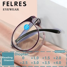 Women Foldable Blue Light Blocking Reading Glasses Clear Lens Presbyopic Glasses