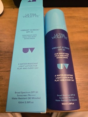 ULTRA VIOLETTE  VIBRANT SCREEN SPF 50 SWEAT-SAFE FACE AND BODY SKINSCREEN  100ML