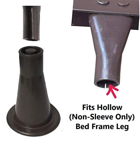  Black Plastic 3-5/8” Bed Frame Feet/Glide Leg | Tall Cone Shaped Replacement 9 - Picture 6 of 8