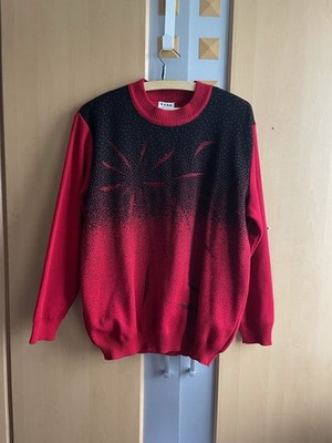 EVAN Damen, Strickpullover, Größe Xl Rot-Schwarz Neu ￼
