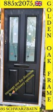 NEW SOLIDOR LUDLOW  BLACK COMPOSITE DOOR PVC FRAME 885 X 2025 - 2075