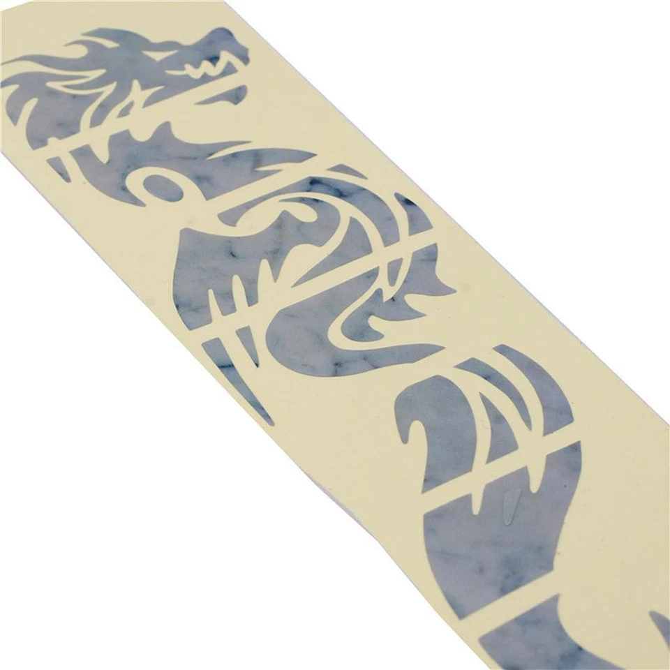 Dragon Fret Markers Inlay Stickers Stickers Guitare Blanc Argent - Photo 4/4
