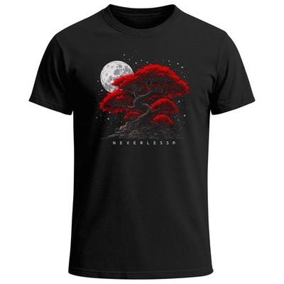 Bonsai Tree Graphic Print Nature Illustration Calm Balance Fashion Mens T-Shirt
