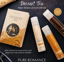 Pure Romance Dessert Trio Lubricant Collection New In Box