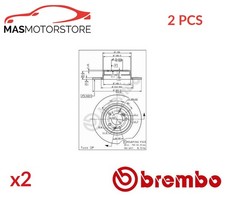 BREMSSCHEIBEN SATZ PAAR HINTEN BREMBO 08558011 2PCS P NEU OE QUALIT�T