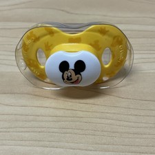 Rare New Vintage Disney Baby Mickey Mouse BPA-Free Pacifier with Cover Yellow