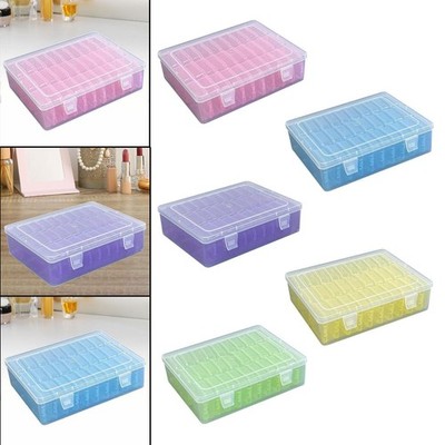 Clear Jewelry Organizer Box Craft Container Versatile Dustproof 30 Grids with