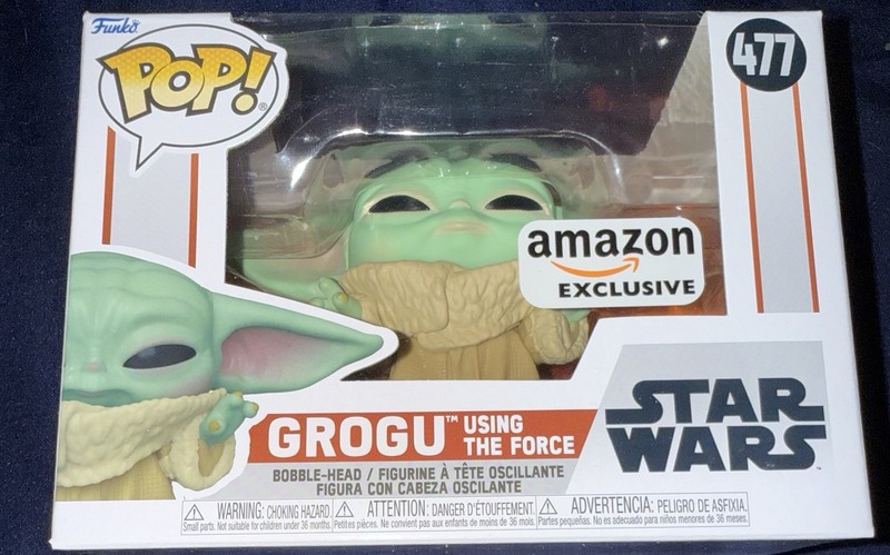 Funko Pop! Star Wars The Mandalorian Grogu Using the Force #477 Amazon Exclusive
