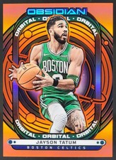 2024-25 Panini Obsidian Jayson Tatum Orbital Electric Etch Orange Flood /99 JE4