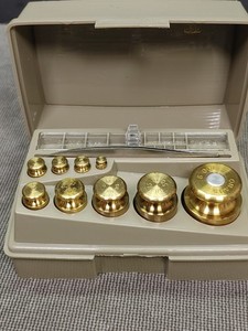 Ohaus 9 Pc Brass Metric Weight Calibration Set In Box Sto-a-Weigh 100g