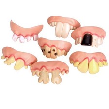 5 Terrible Funny Rotten Goofy Fake Creepy Dentures Halloween party Favor
