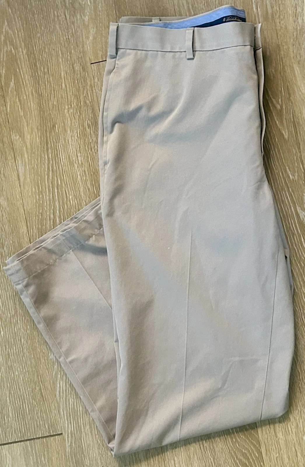 Brooks Brothers Clark Straight-Fit Stretch Advantage Chino Pants W37 L32 Khaki