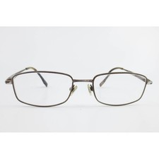 Precision 106 Brown Metal Rectangular Eyeglasses Frames 52-18-148 Full Rim
