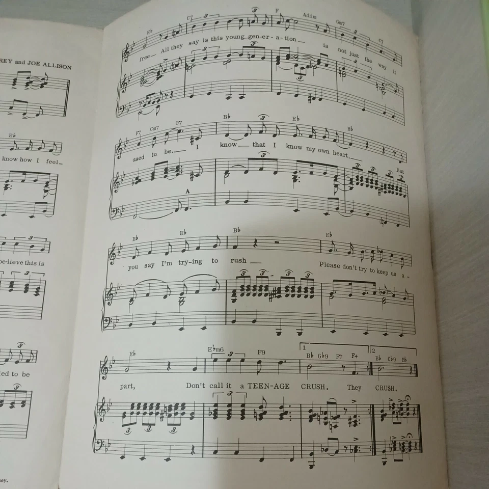 TOMMY SANDS Sheet Music TEENAGE CRUSH Capitol Records 50's TEEN POP Vocals - Image 3 of 4