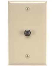 Coaxial Wall Plate (BOX of 10) GC/Waldom Electronics 32-3062-BU Ivory  *NEW*