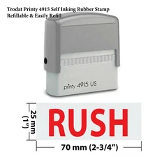 Rush - Extra Large Trodat 4915 Self Inking Rubber Stamp