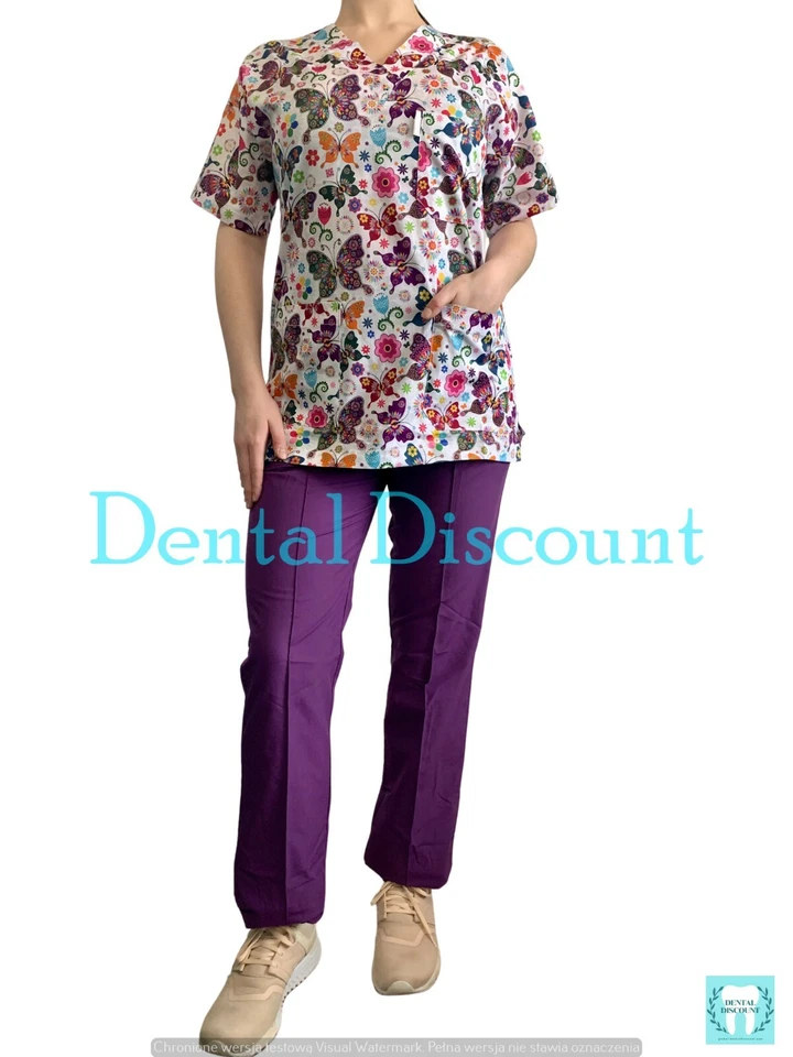 Women's medical set with short sleeves and a V-neck, made of the best materials! - Image 4 of 4
