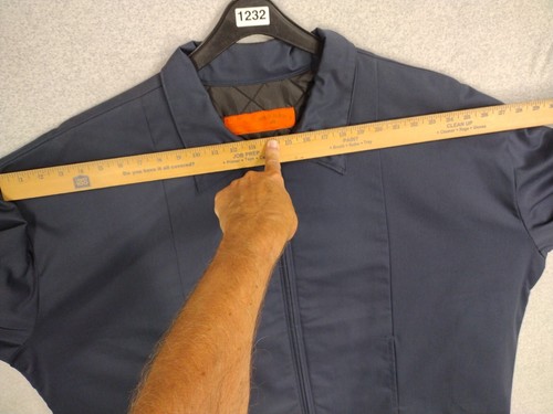 Men's RED KAP JT50NV QUILTED Lightweight Shop Jacket - Size4 XL REG NAVY BLUE - Picture 11 of 20