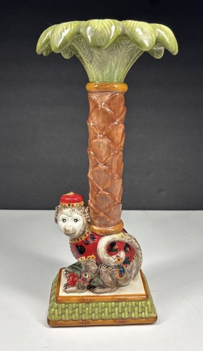 Vintage Raymond Waites Empire Monkey Palm Tree Candle Holder Candlestick READ - 第 1/9 張圖片