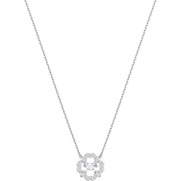 SWAROVSKI SPARKLING DANCE PEAR NECKLACE WHITE RHODIUM PLATING 5392759