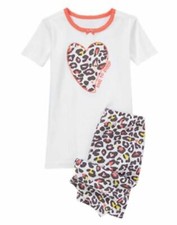 Gymboree Shortie Gymmies Love to Sleep Heart Pajamas PJs Set Girls 4 NEW NWT