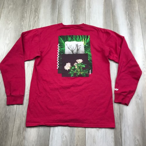 Vans Shirt Mens Medium Pink Green 