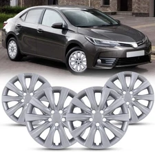 16" Set Of 4 Wheel Covers Full Rim Snap On Hubcaps For 2014-2016 TOYOTA COROLLA
