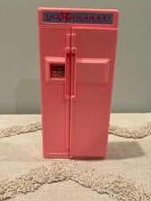 Vintage 1990 Barbie Refrigerator Used Mattel no shelves 