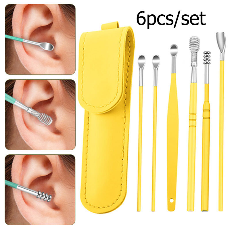 Ear Wax Cleaner Smart Removal Soft Spiral Swab Earwax Remover Tool