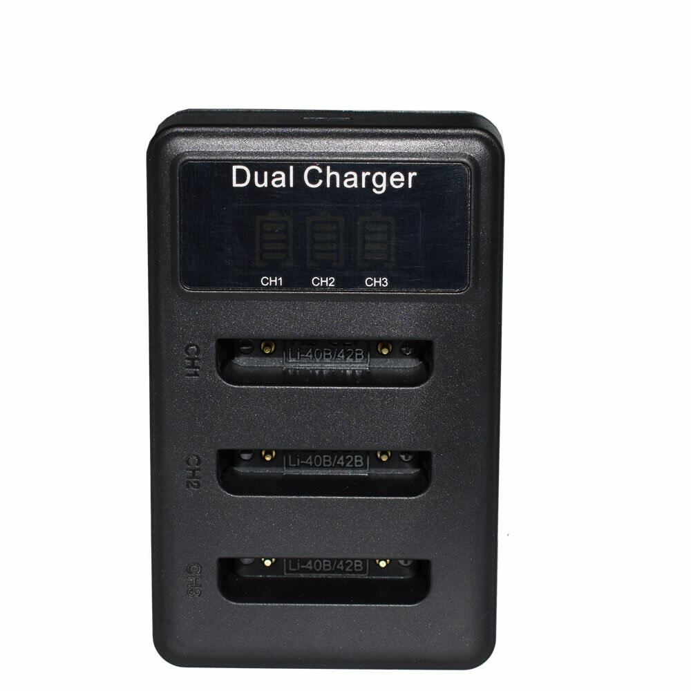Kastar Triple Battery Charger For Fujifilm NP-45 / NP-45A - Compatible With FinePix XP140 Camera