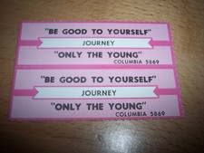 2 Journey Be Good To Yourself / Only The Young Jukebox Title Strips