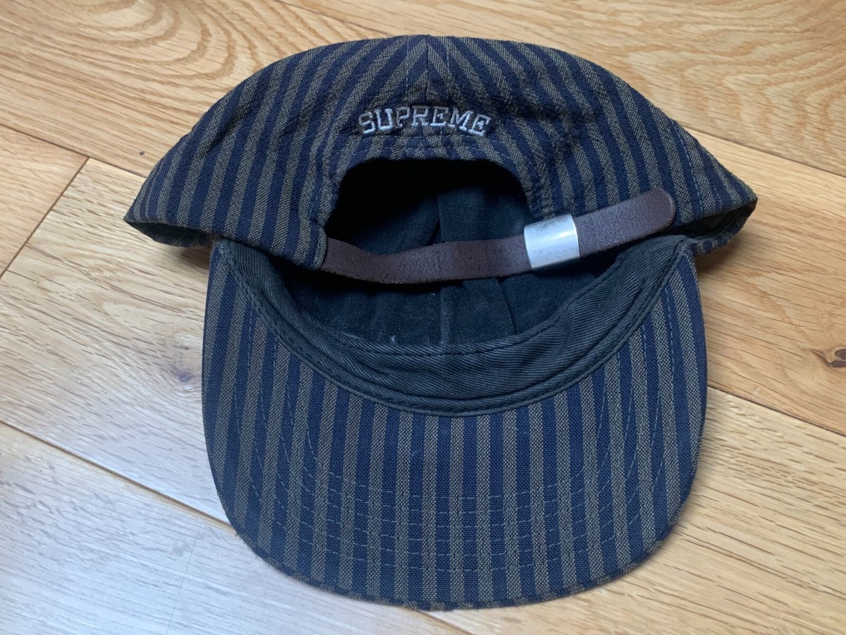 Supreme Pin Stripe Camp Cap Grey グレー｜帽子