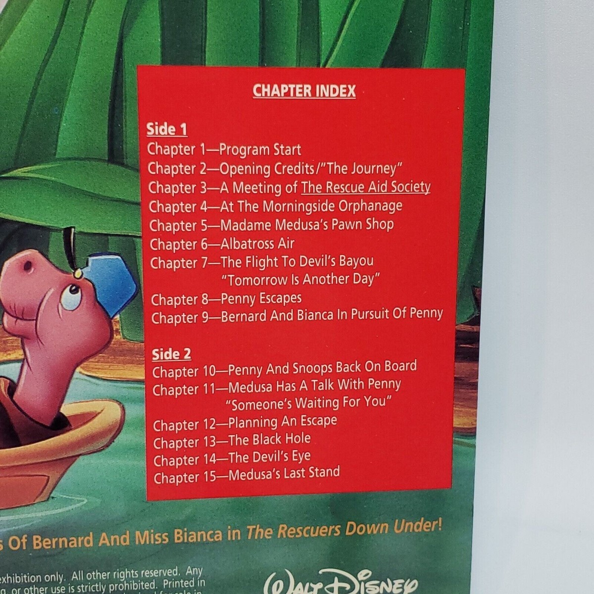 THE RESCUERS WALT DISNEY LASERDISC, 2 DISC SET, NEW UNSEALED 1977