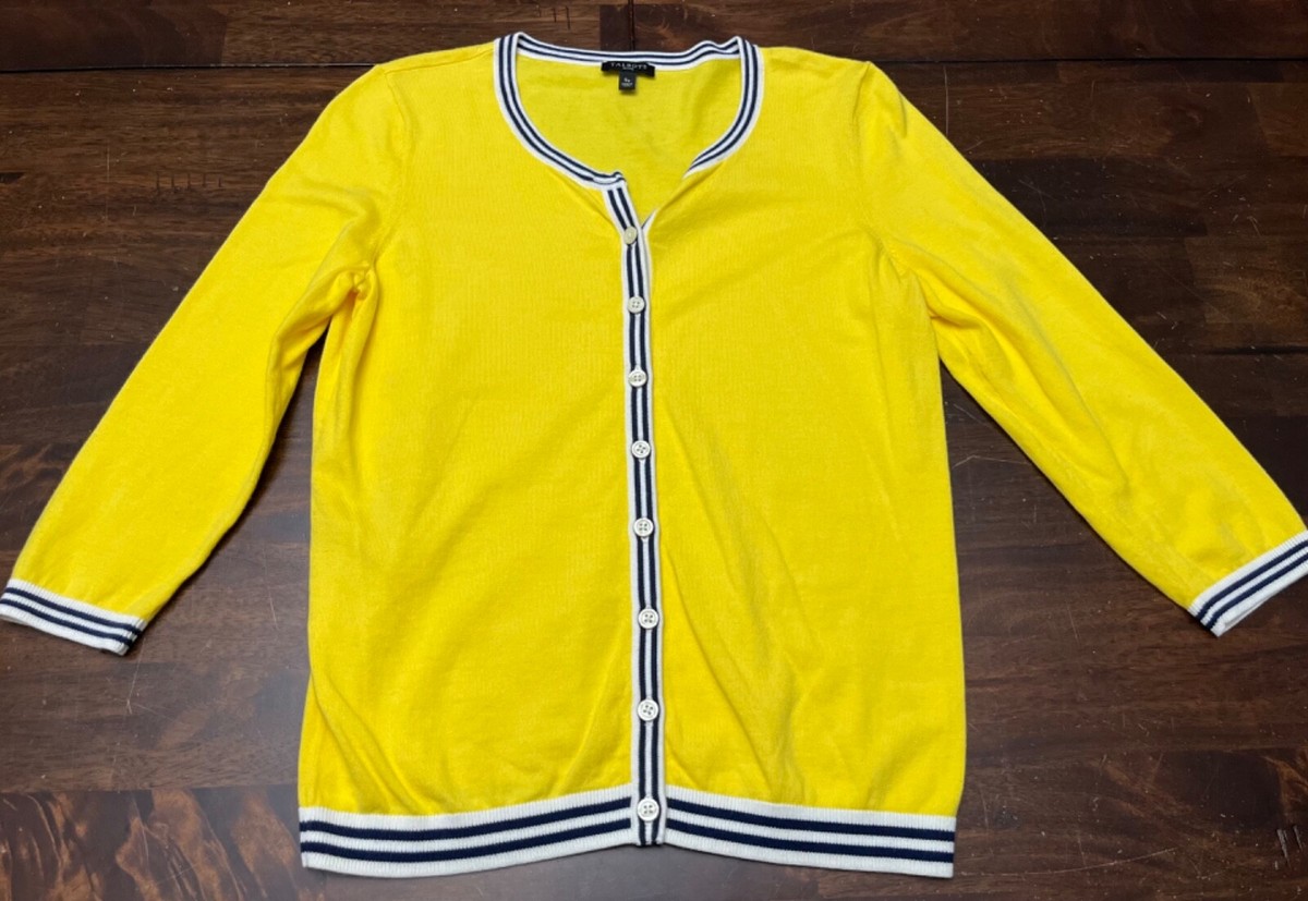 Talbots Petites Yellow Cardigan Sweater Women's Size Small SP | eBay